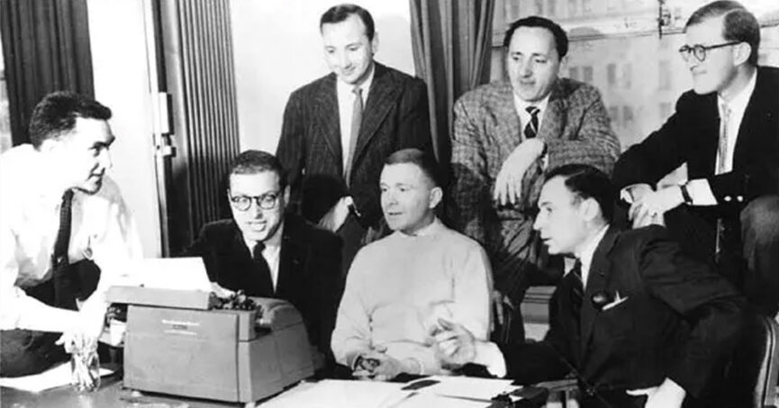 Sid Caesar with his writers from Your Show of Shows and Caesar’s Hour.
